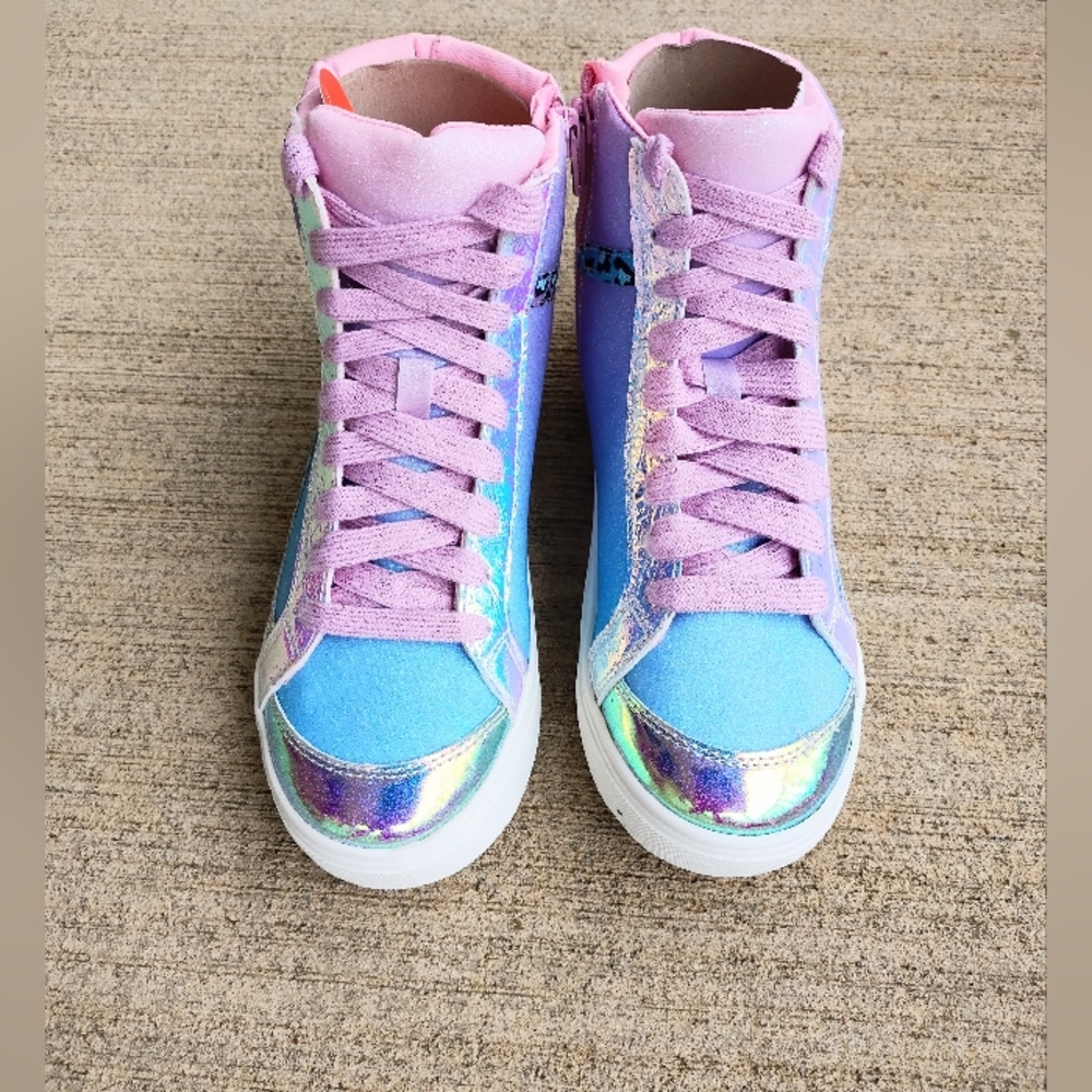 NWT Glitter High-Top Sneakers, Size Big Girl 3